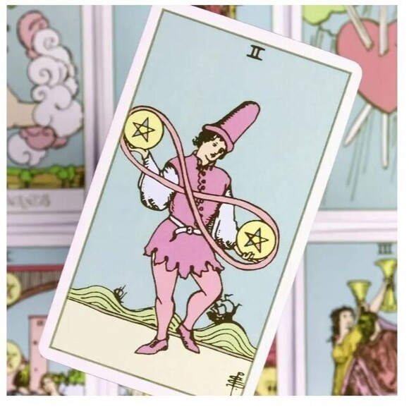 Pink Border Tarot Cards Deck Guidebook for Beginners, Classic Rider-Waite - Picture 7 of 8
